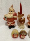 Lot 14 Vintage Gurley Christmas Candles Carolers Santa Deer Trees Snowman