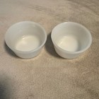 Vintage Glasbake Milk Glass Ramekins Set Of 2 Custard Cups