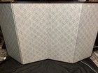 Vintage Japanese 4 Panel Byobu Folding Screen 36   h X 66   w Hand Painted 