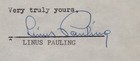 Linus Pauling - Document Signed 10 24 1960