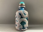 Collection Chinese Coloured Glaze Carved Exquisite Dragon Statue Bottle