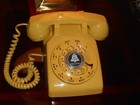 Excellent Vintage Western Electric Yellow Classic Rotary Dial Desk Phone  Works 