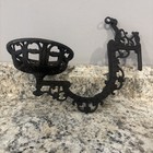 Vintage Cast Iron Wall Oil Lamp Bracket Sconce Ornate Swivel Holder Victorian