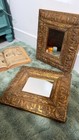 Pair Of Antique-style Gold Baroque Mirrors     Gothic Romance     Hang Horizontal Or