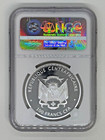 2015 Central African Republic  100-francs  Pf69ucam  panda  - Wwf-mintage 5000