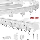 3m 9 8ft Flexible Bendable Ceiling Curtain Track For Room Divider Rv Curtain