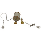 2 Vintage Miniature Dollhouse Electric Brass Lamps Not Tested