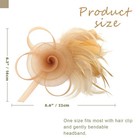 Women Fascinator Hat Headband Feather Mesh Hair Clip Cocktail Tea Party Bridal