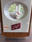 Vintage Mcm Schlitz Beer Register Clock Floating Hands Lighted Bar Sign Read
