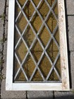 Cool Vintage Amber Stained Leaded Glass Window Panel Cabinet 43    X 13 5    X 3 4   