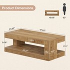 2-tier Modern Coffee Table  47 24  Rectangular Accent Center Tea Cocktail Table