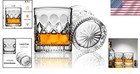 Luxury Whiskey Glass Set Of 2 With Beautiful Carved Patterns - Perfect Gift