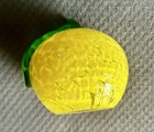 Vtg Murano Style Art Glass Textured Fruit Lemon Citrus W Leaf Paperweight