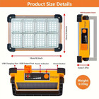 1pc Portable Solar Led Light  Solar Power Bank  4 Light Modes usb Charging