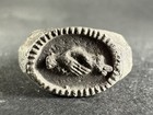 Ancient Roman Empire Silver Wedding Engagement Clasped Hands Marriage Ring