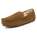 Men s Moccasin Slippers Fuzzy Warm Plush Lining Memory Foam Slip On House Shoes