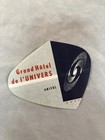 Vintage Luggage Label Grand Hotel De L    Univers Amiens France Unused Swirl Blue