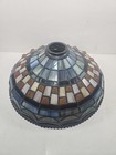 Vintage Tiffany Style Stained Slag Glass Lampshade Jewel Timeless Treasures 