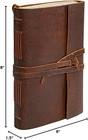 Leather Journal Notebook   6x8 In    - Vintage Leather Bound Journals Handmade Rusti
