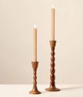 6pk Ribbed Flameless Led Taper Candles Honey Hearth   Hand Magnolia