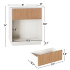 Fluted Nightstands Set Of 2  Modern Bedside Table With Drawer And Open Storage