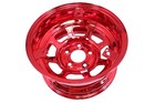 Aero Race Wheels 52-985010redt3 Red Chrome 15x8 1  Offset 5x5 W 3 Tabs For Cover
