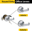 70mm Latch Commercial Door Handle Heavy Duty Grade 2 Keyed Entry Door 