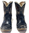 Vintage 1960 s Western Cowboy Boots Childrens Pointed Toe Leather Pull On Usa