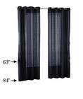 Elegance 2pc Solid Voile Sheer Window Dressing Curtain Grommet Panel Drapes Ruby