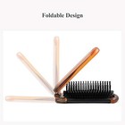  Folding Hair Brush With Mirror Compact Pocket Size For Travel Car Gym Bag 
