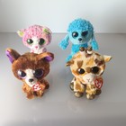 Rare Ty Beanie Boos Assorted Lot Of 4 Stuffed Animal Plush Toys Collectibles 