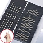 55pcs Stainless Steel Big Eye Sewing Needles Set For Hand Sewing Embroidery