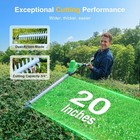 Taskstar Cordless Pole Hedge Trimmer 20  8ft Pole 2x4000mah Dual-action Blade