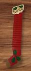 Vintage Hand Made Painted Christmas Card Holder Noel Holly Berries