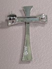 Small Vintage Sterling Silver Cross Brooch pin