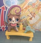 Littlest Pet Shop  67 Collie Gray Dog  Red Magnet Lps Authentic Rare Lot
