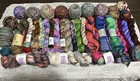 Huge Lot Of Hand Dyed Merino Wool Nylon Yarn