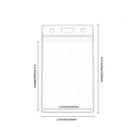 10 Pcs Id Card Badge Holder Vertical Clear Soft Plastic Waterproof Business Case
