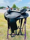 Adult Western Cordura Trail-pleasure Leather Horse Round Skirt Saddle 14  To 18 