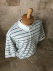 New Nwt Mens Pringle M   L  Xl  2x White W Green Stripes Polo Style Golf Shirt