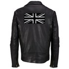 Large  Black Uk Flag Patch Embroidered Iron-on Union Jack Great Britain England 