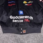 Vintage Jh Design Dale Earnhardt Black Jacket Patches Button Up Medium Racing