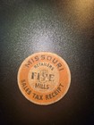 Missouri Retailers Sales Tax Receipt Tokens 1 Mill 5 Mills Vtg  Coins Cardboard