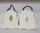 Vintage 1994 Ceramic Cat Wall Hanging Plaques Funny Decor 6 5  Tall 