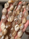 Ancient Tibetan Himalayan Natural Banded Agate Beads Triple Strand Necklace
