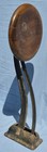 Antique Industrial Foldup Stool Seat Trolley Phone Diner Bar Rr Cast Iron Wood