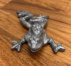 Mini Frog Pewter Figure Ks Company Signed Made In Usa 3  X 2  Mini