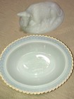 2006 Nmgcs White Milk Glass Cow On Nest Covered Dish Ih 06 Limited Edition