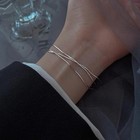 Women s 925 Sterling Silver Multilayer Snake Chain Foot Ankle Bracelet New Usa