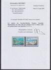 New Hebrides  french   Scott 229 Footnote  yvert 433a-434a   Mnh  Roumet Cert